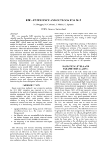 Radiation levels and parameters scaling - Indico