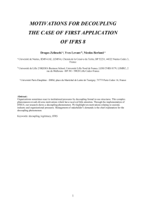 Motivations for Decoupling: The Case of First Application of IFRS 8