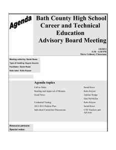 CTE advisory meeting Agenda-Minutes 1-08-13