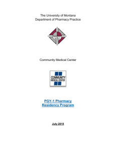 Residency Handbook - University of Montana