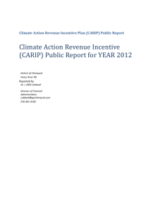 Climate Action Revenue Incentive Plan (CARIP) Public Report