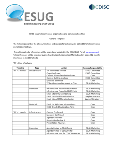 CDISC ESUG Teleconference Meeting Template