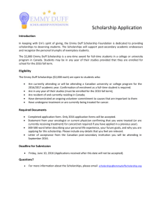 to the application. - Emmy Duff Scholarship Foundation