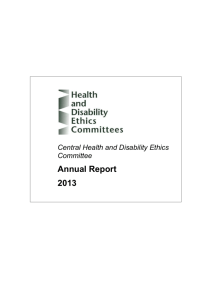 Central Regional Ethics Committee Annual Report 2013