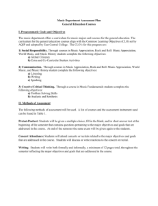 Music Department Assessment Plan