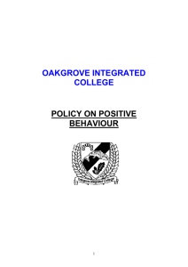 Positive Behaviour & Discipline Policy