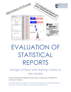 evaluation of statistical reports