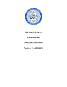 Undergraduate Student Handbook - School of Nursing