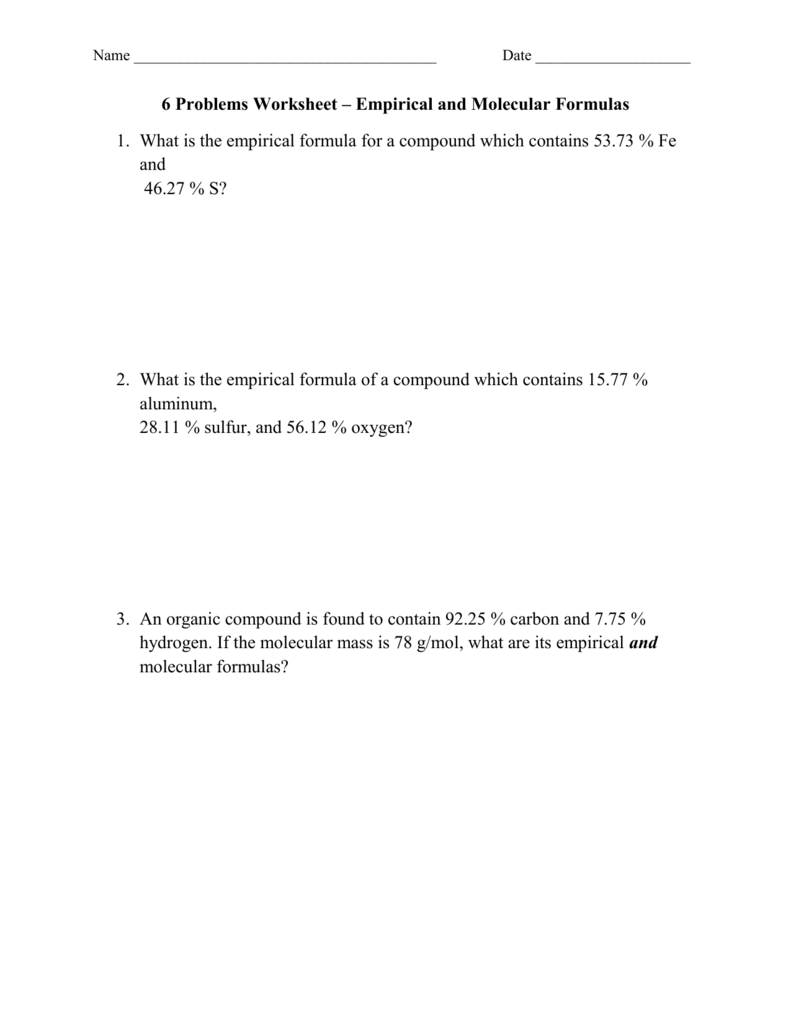 6-problems-worksheet-empirical-and-molecular-formulas