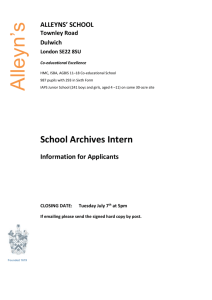 School Archives Intern