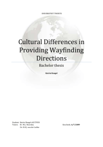 Cultural Differences in Providing Wayfinding Directions