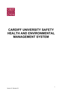 Cardiff University Health and Safety Management System