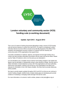LVSC cuts report April 2012 * August 2012