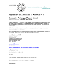 AQUAVET® II - Cornell University College of Veterinary Medicine