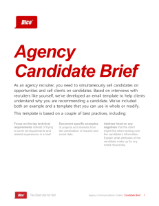 Agency Interview Brief