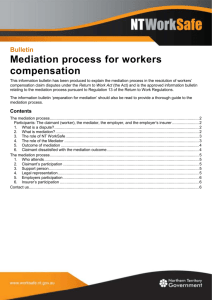 Mediation process for workers compensation