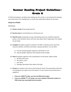 Summer Reading Project Guidelines--Grades 6-8