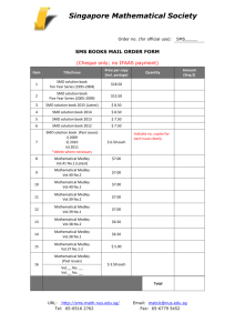 order form - Singapore Mathematical Society