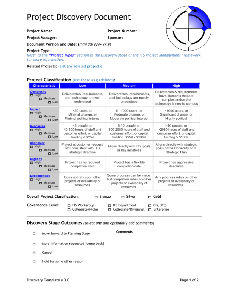 Discovery Plan Template