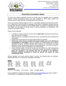 School Bus Cancellation Notice 2014-2015