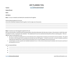 Unit Planning Tool - the School District of Palm Beach County