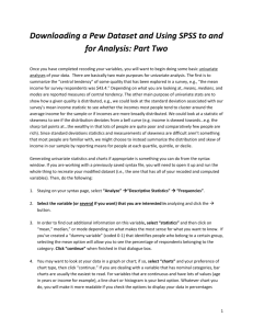 (descriptive), bivariate (both basic crosstabs and cross tabs)