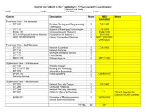 BPCC AAS in Cyber Technology Degree Plan