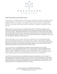 Informed Consent - Greenacre Acupuncture