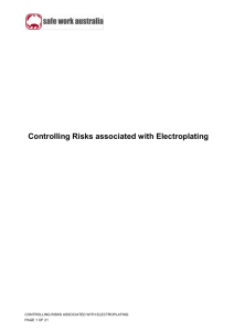 Controlling Risks Associated with Electroplating