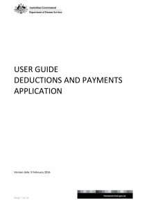 Deductions and Payments Application User Guide
