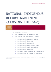 national indigenous reform agreement