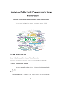20150205 Medical and Public Health Preparedness for Large Scale