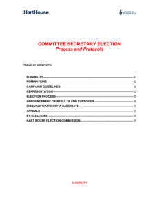 Hart House Committee Secretary Election Process