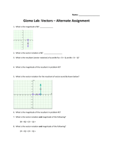 gizmo lab- vectors -- alternate assignment