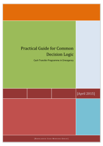 Practical Guide for Common Decision Logic: Cash Transfer