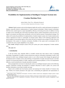 Possibilities for Implementation of Intelligent Transport Systems into