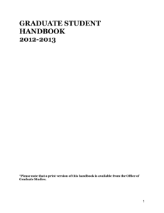 OCAD Graduate Student Handbook Revised