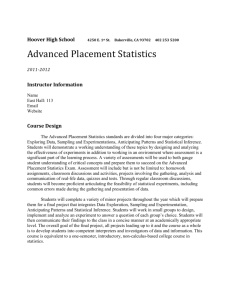 Advance Placement Statistics