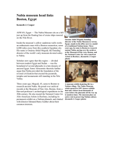 Nubia museum head links Boston, Egypt