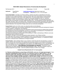 Global Dimensions of Community Development