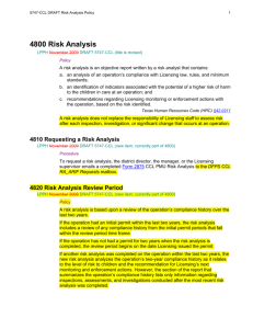 4800 Risk Analysis