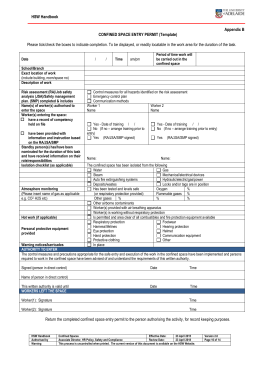 Confined space dissertation