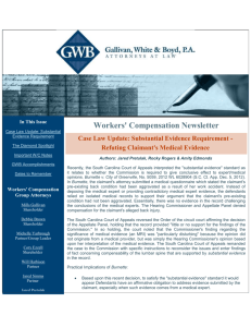 Workers` Compensation Newsletter Case Law Update: Substantial