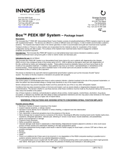 C0459 Box™ PEEK IBF System – Package Insert
