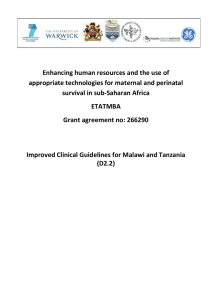 Revised Guidelines for Malawi and Tanzania