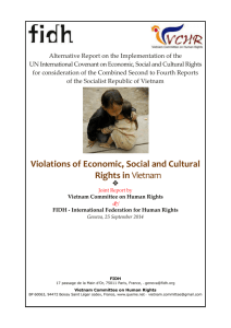 Violations of Economic, Social and Cultural Rights in Vietnam