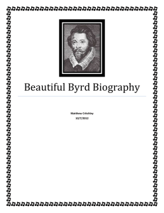 Beautiful Byrd Biography - Course