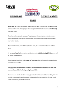 junior bake off application form