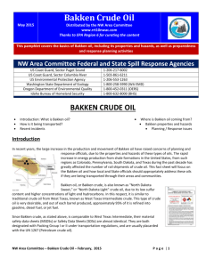 Bakken Crude Oil Info for LEPCs