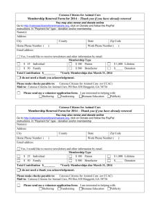 a membership form - Catoosa Citizens for Animal Care